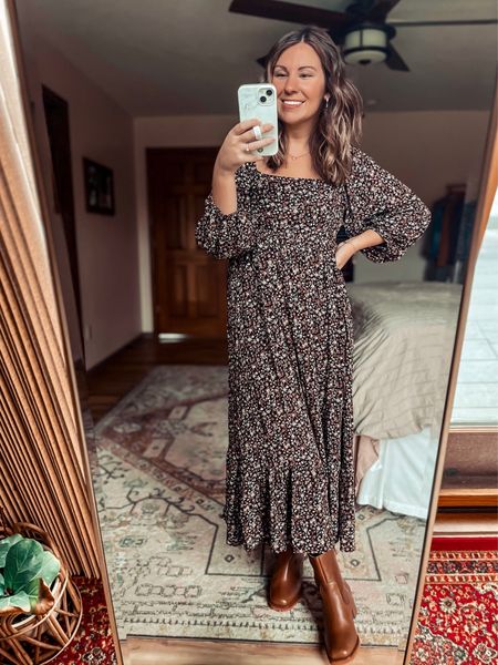 Happy Thanksgiving! This dress is sold out in regular sizes (it’s still available in maternity) but I linked similar! 🧡

#LTKSeasonal #LTKfindsunder100 #LTKstyletip