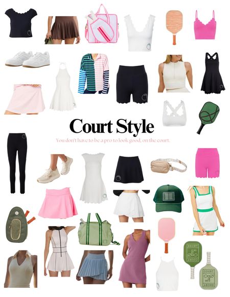 Cute tennis and pickle ball court styles. 

#LTKfitness #LTKstyletip