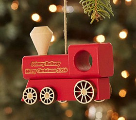 Personalized Wooden Train Ornament | Pottery Barn Kids