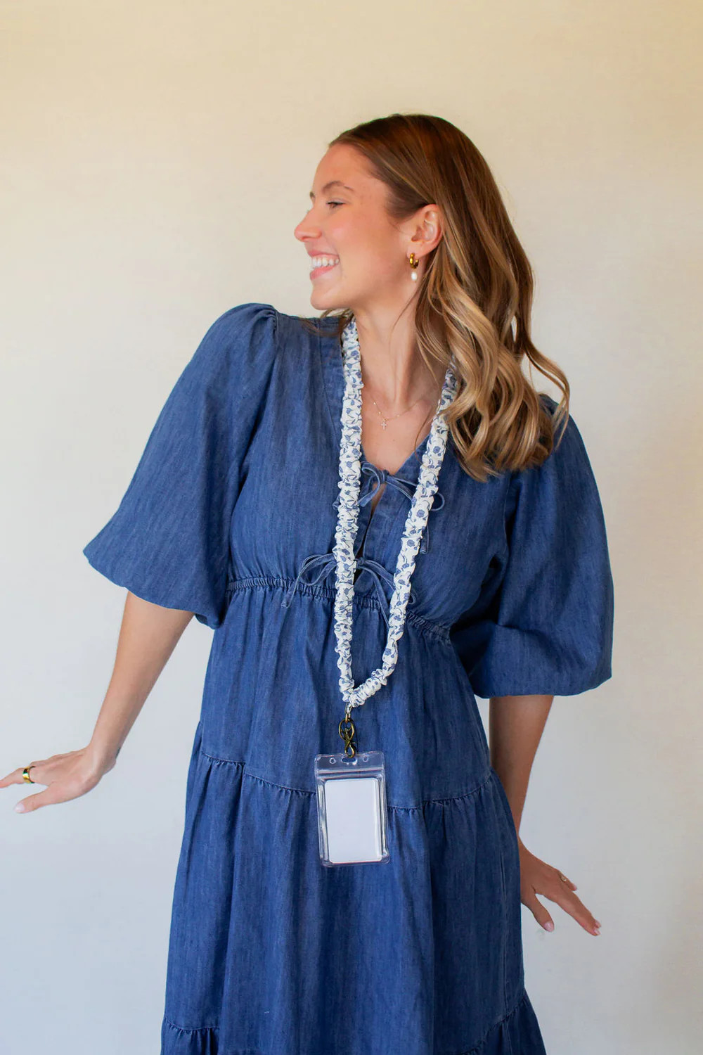 Blue Floral Lanyard | Shop Andi