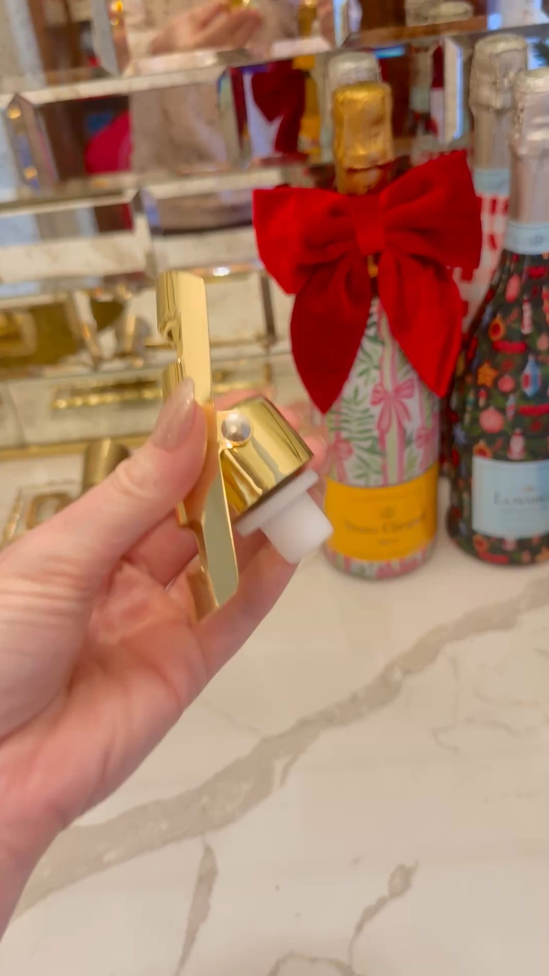 Popping bottles…but make it pretty. ✨🍾 These gold champagne stoppers are the chic little upgrade you didn’t know your bar cart needed. Perfect for holiday hosting, gifting, or keeping your bubbles fresh in style. Linked the ones I’m loving! ✨


#LTKGiftGuide #LTKHoliday #LTKFindsUnder50