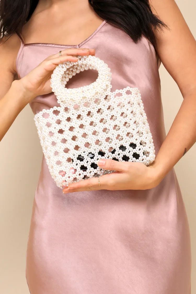 Vision of Glam White Pearl Mini Handbag | Lulus