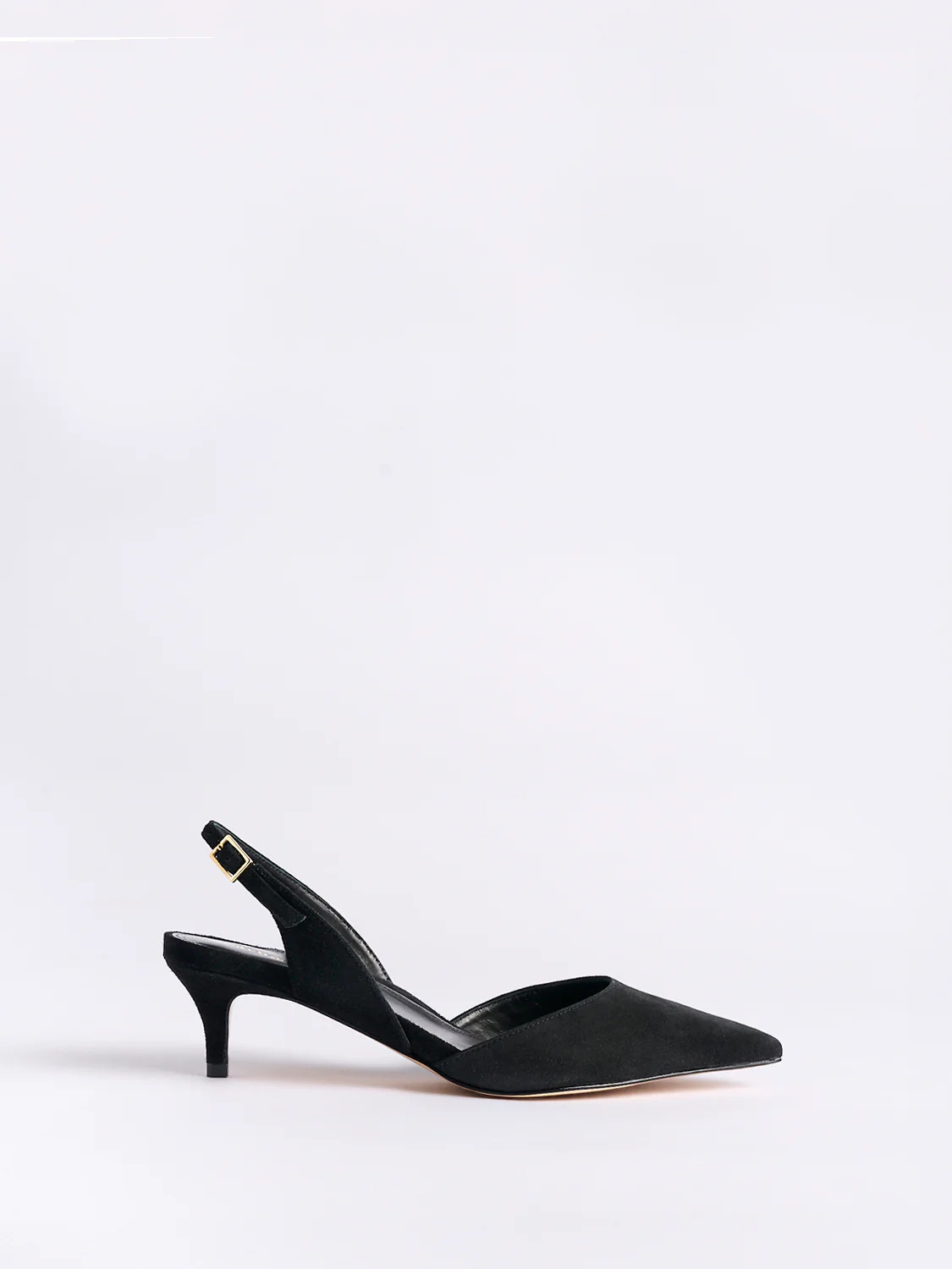 Classic Slingback 45 | Black Suede | Marion Parke