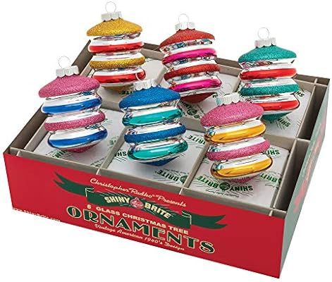 Shiny Brite Christmas Confetti 6 Count 3.25" Decorated Lanterns | Amazon (US)