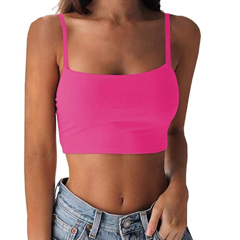 LuFeng Women's Crop Top Cami Camisole Summer Women Sexy Slim Sleeveless Backless Spaghetti Strap ... | Amazon (US)