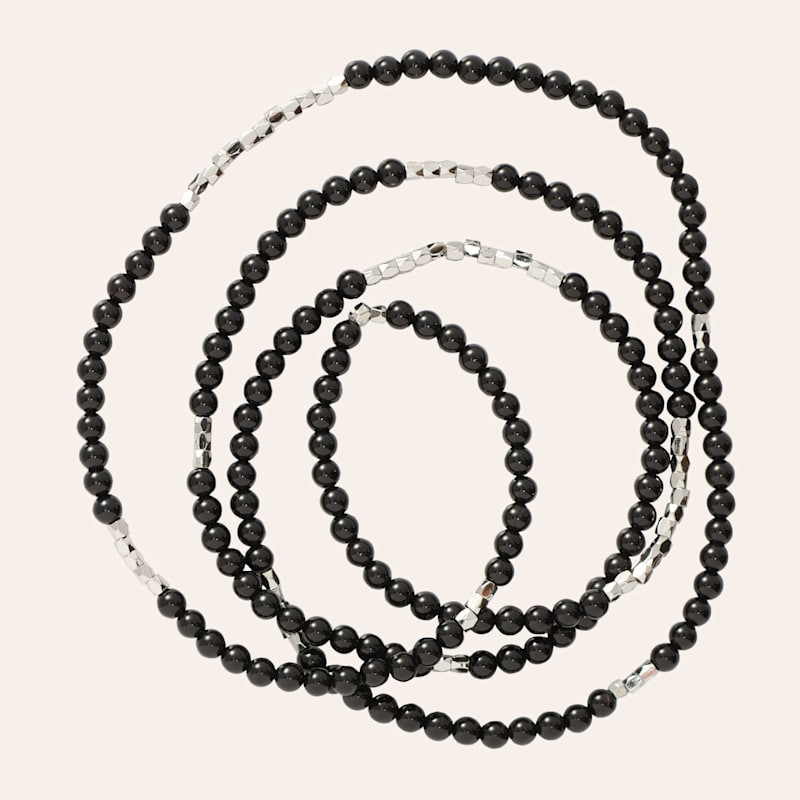 Western Gems Black Twisted 35" Ox Bead Stretch Wrap Bracelet / Necklace | Cavender's
