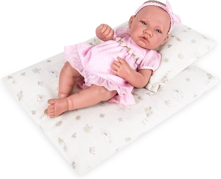 18 Inch Doll Bedding 2 Pc. Set - Reversible Print Baby Doll Bedding Accessories with Comforter an... | Amazon (US)