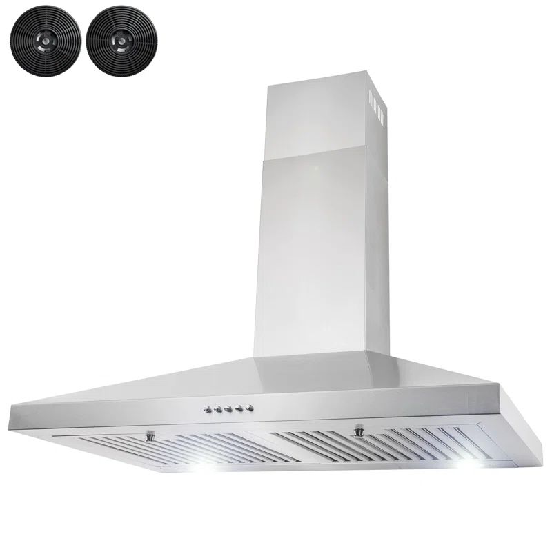 29.5" 217 CFM Convertible Wall Mount Range Hood in Stainless Steel | Wayfair Professional