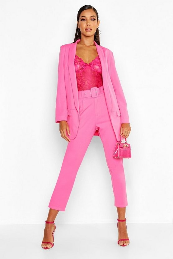 Self Belt Tailored Trouser | Boohoo.com (UK & IE)