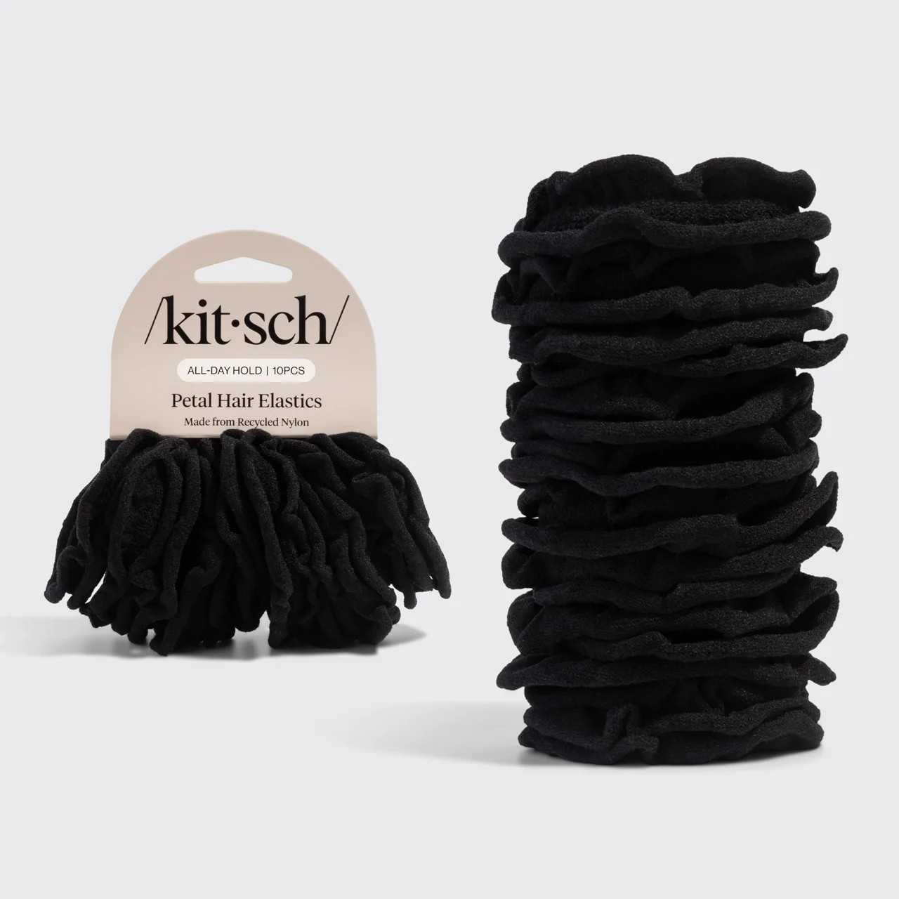Black Petal Hair Elastics | Kitsch