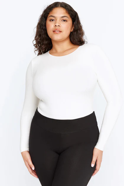 365 SCULPTING LOUNGE LONG SLEEVE BODYSUIT - COCONUT MILK | TALA (UK)
