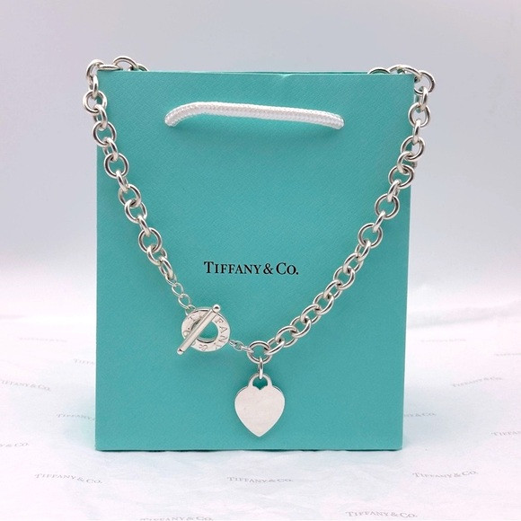 Tiffany & Co. Heart Tag Toggle Necklace Sterling Silver W/ Gift Pouch, Bag & Box | Poshmark