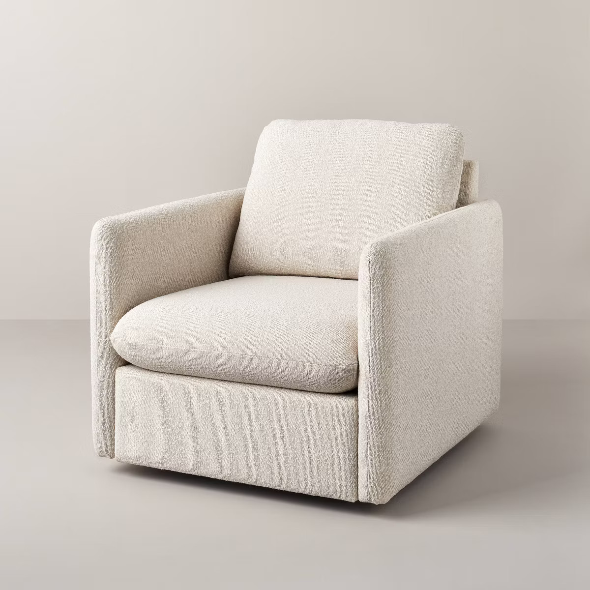 Boucle Upholstered Swivel Arm Chair - Hearth & Hand™ with Magnolia | Target
