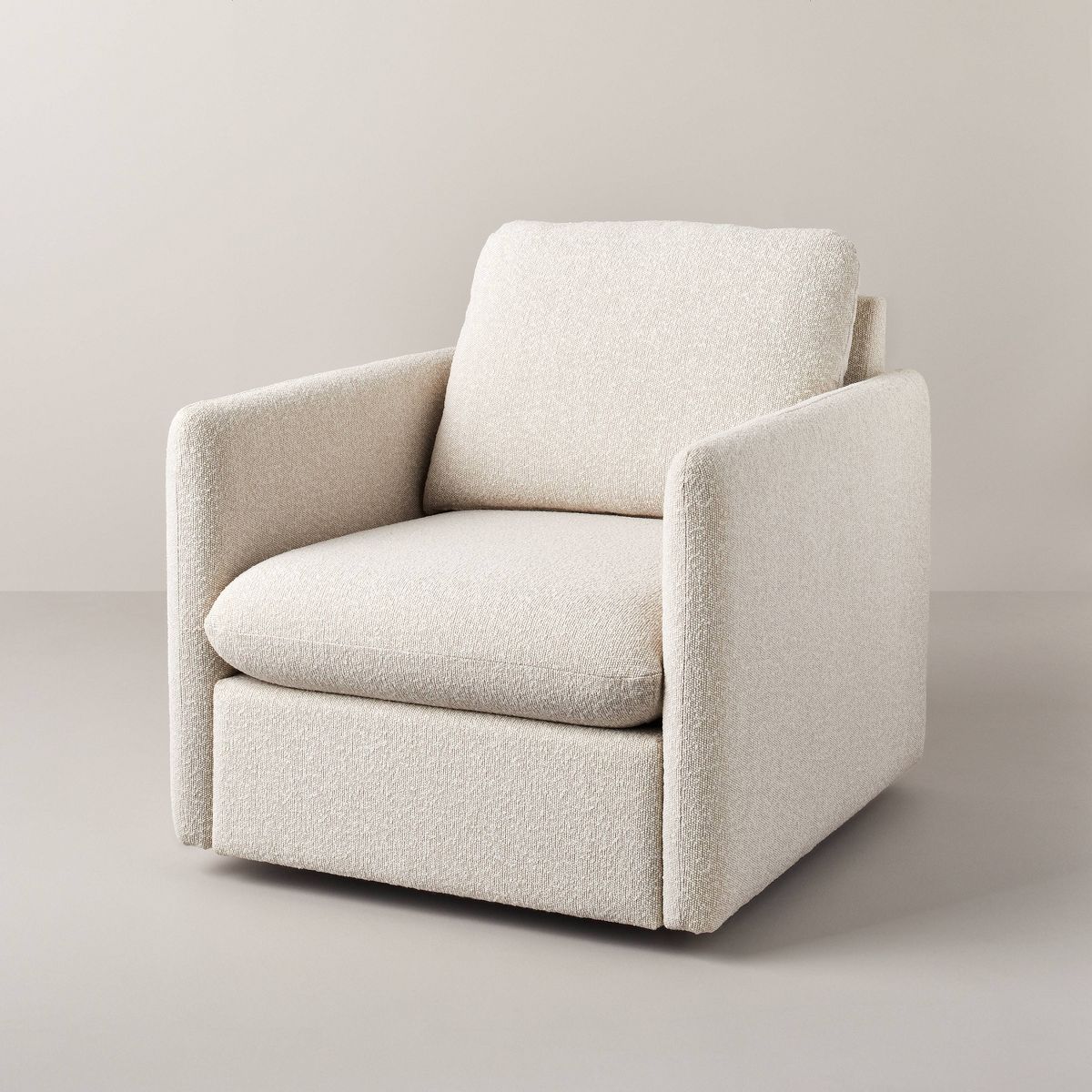 Boucle Upholstered Swivel Arm … curated on LTK