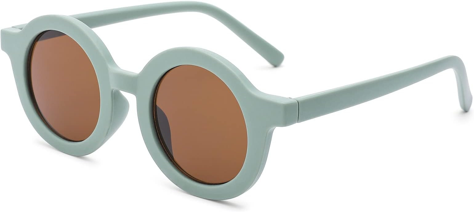 COASION Cute Round Kids Sunglasses UV Protection Flexible Rubber Glasses Shades for Toddler Girls... | Amazon (US)