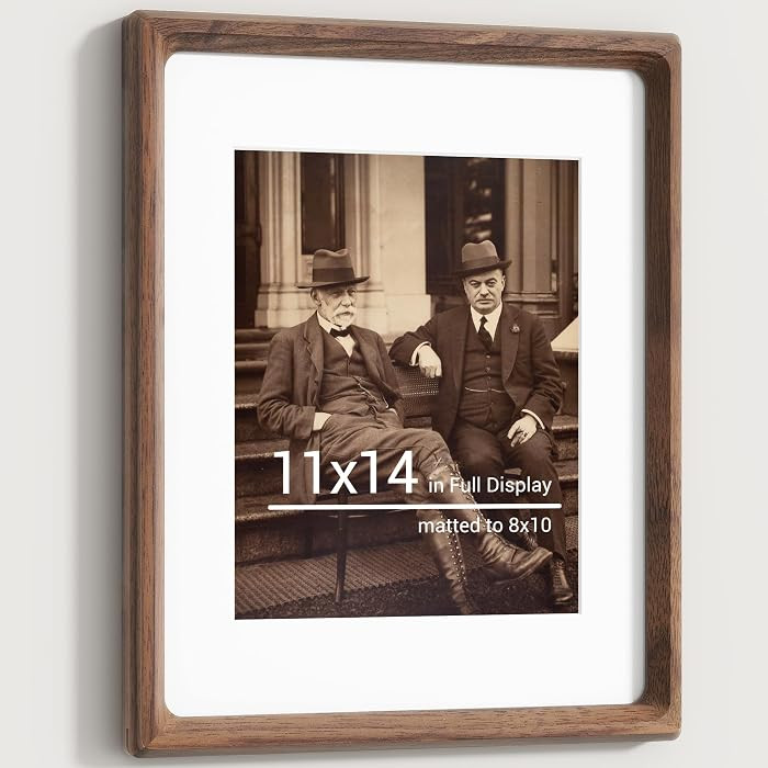 Heimlove 11x14 Picture Frames Natural Walnut,Original Wood Hand Make Crafted Diploma Frame with 8... | Amazon (CA)