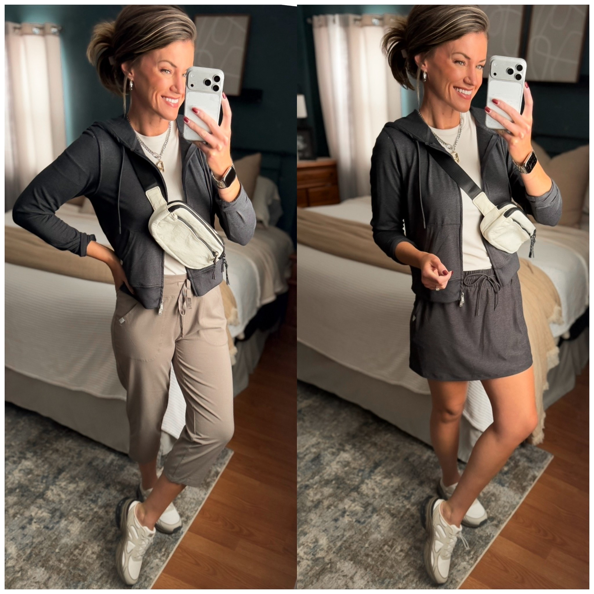 Athleticwear finds from Walmart. 
Tee/small
Jacket/ small 
Pants/ medium
Skirt/ medium 

#LTKActive #LTKSeasonal #LTKmomlife