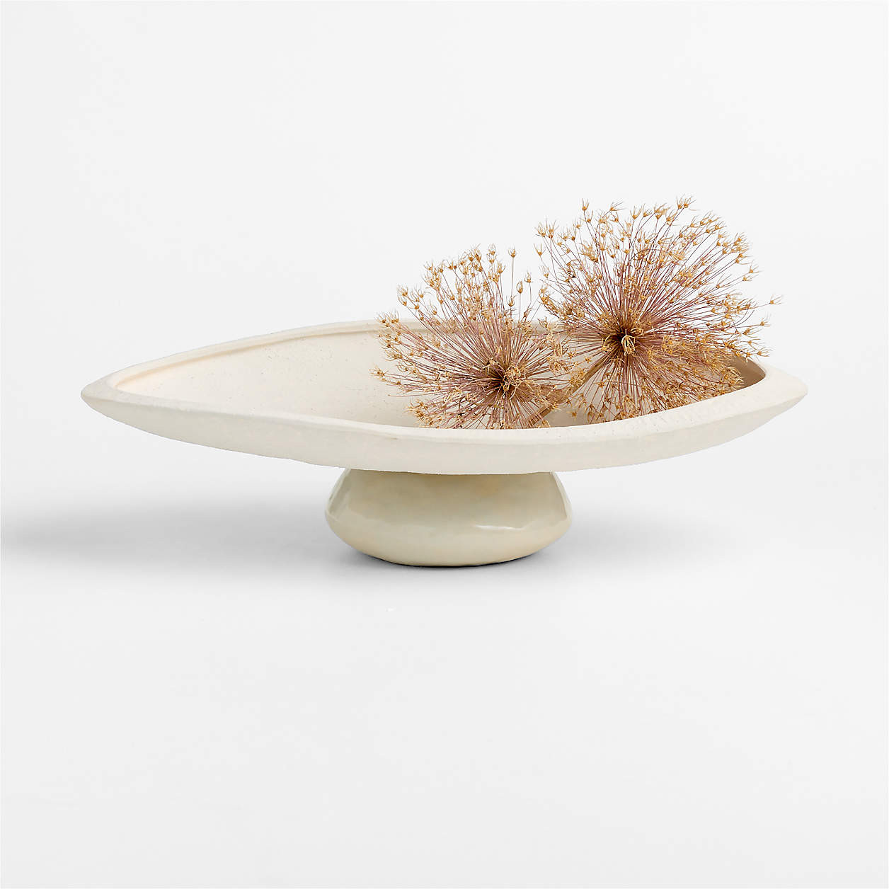 Pompeii White Decorative Centerpiece Bowl + Reviews | Crate & Barrel | Crate & Barrel