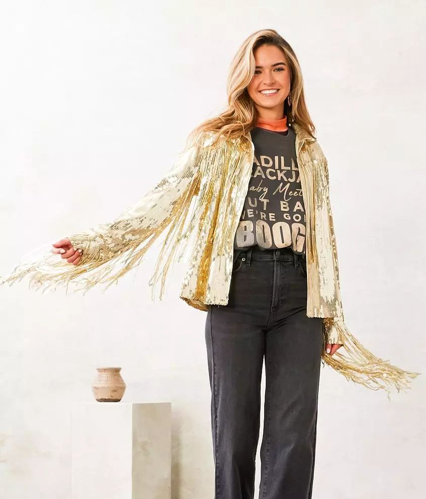 Sequin Fringe Jacket | Buckle