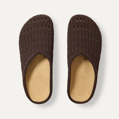 The Casual Clog - Chocolate Crochet | Rothy's