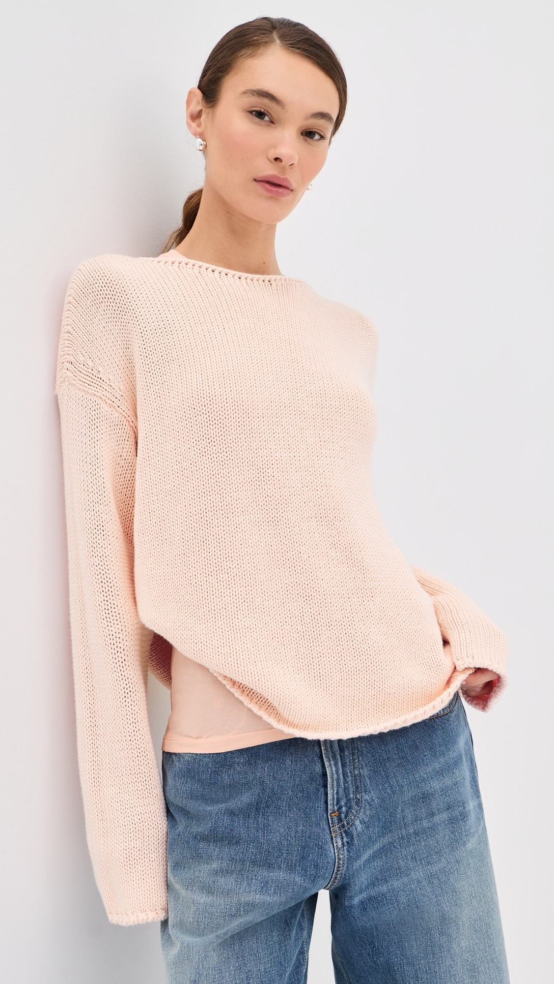 Another Tomorrow Draped Knit Sweater | Shopbop | Shopbop