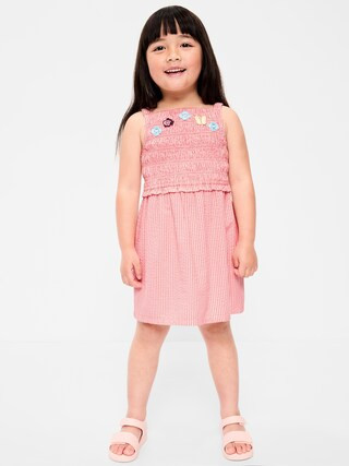 Sleeveless Smocked Textured Dress for Toddler Girls | Old Navy (US)