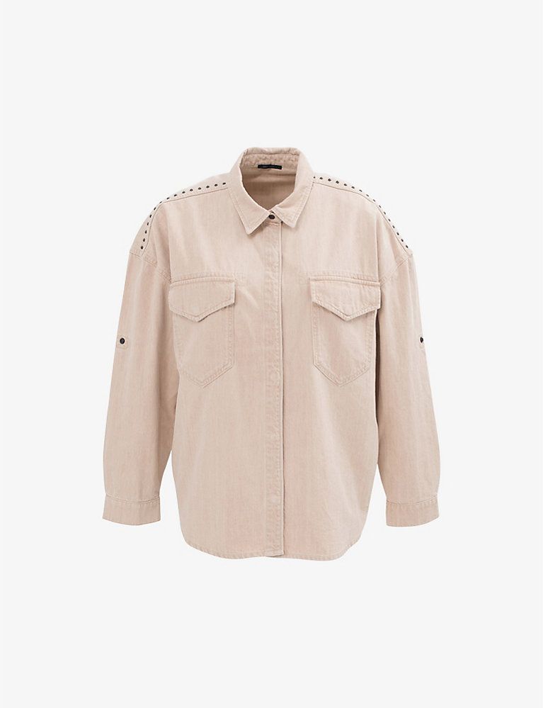 Oversized studded denim shirt | Selfridges