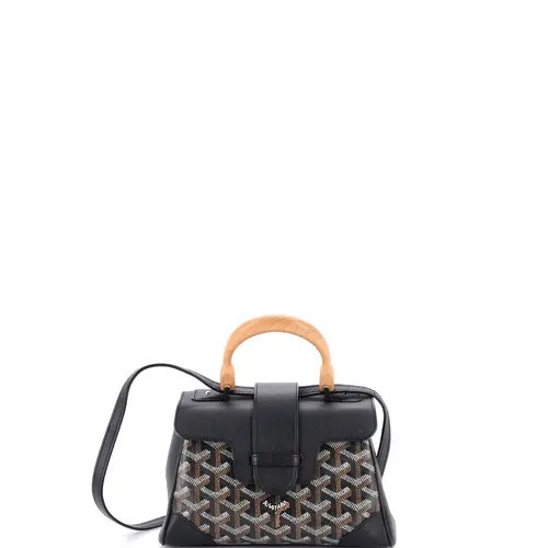 Pre-Owned Goyard Saigon Top Handle Bag Coated Canvas with Leather Mini in Black at Nordstrom, Size X-Small | Nordstrom