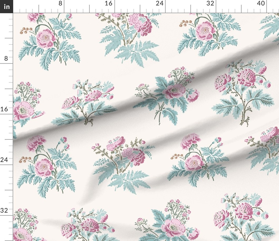 Lexington Rose Lilac Fabric | Spoonflower | Spoonflower