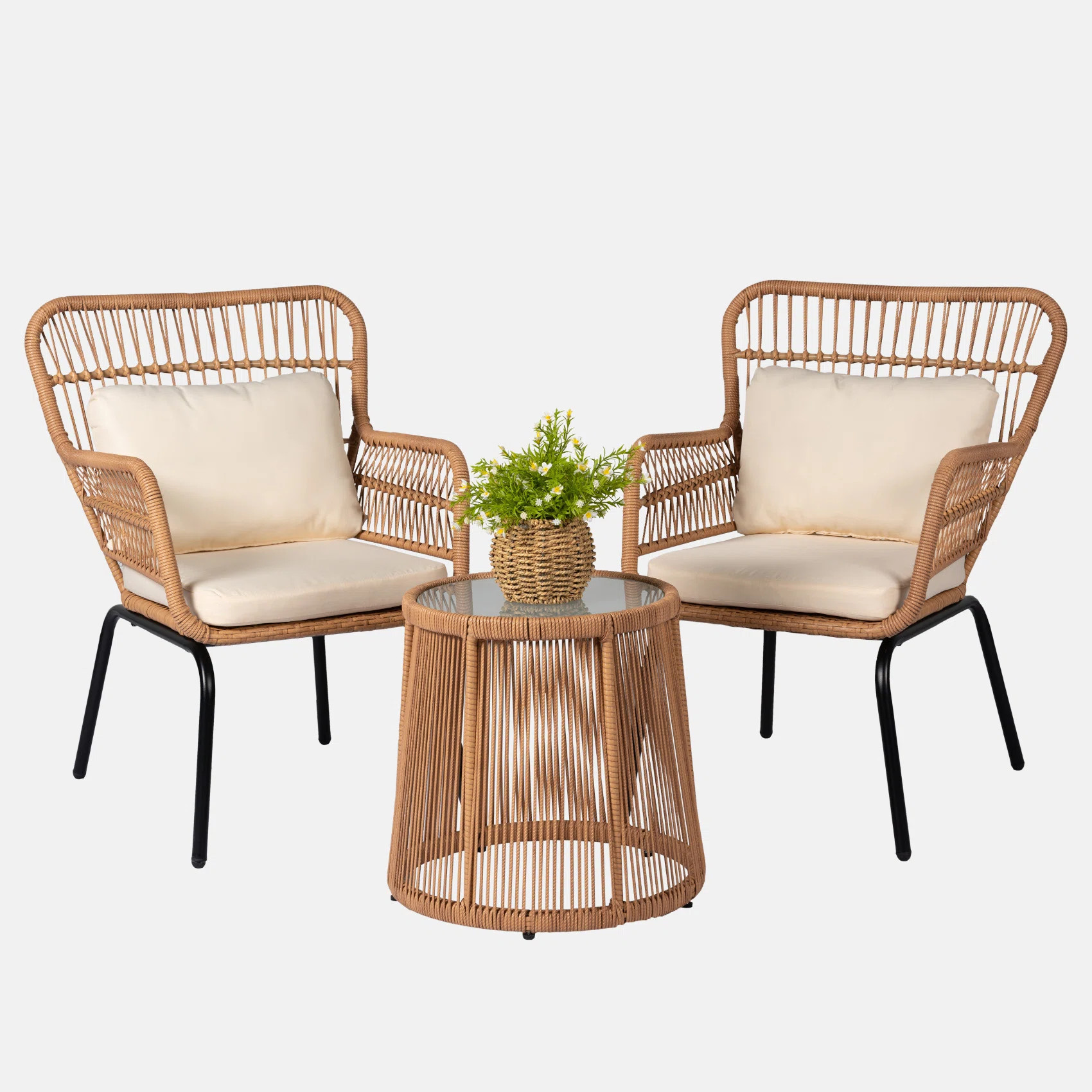 Dawna 3 Piece Seating Group with Cushions | Wayfair North America