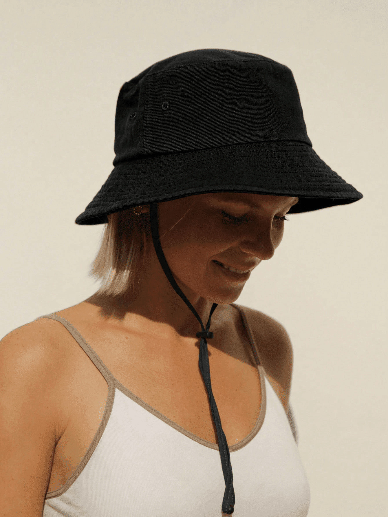 Camptrace Camptrace Bucket Hats For Women Men Washed Cotton Bucket Hat Packable Sun Hats Summer Beach Hat With Detachable String Canvas | SHEIN