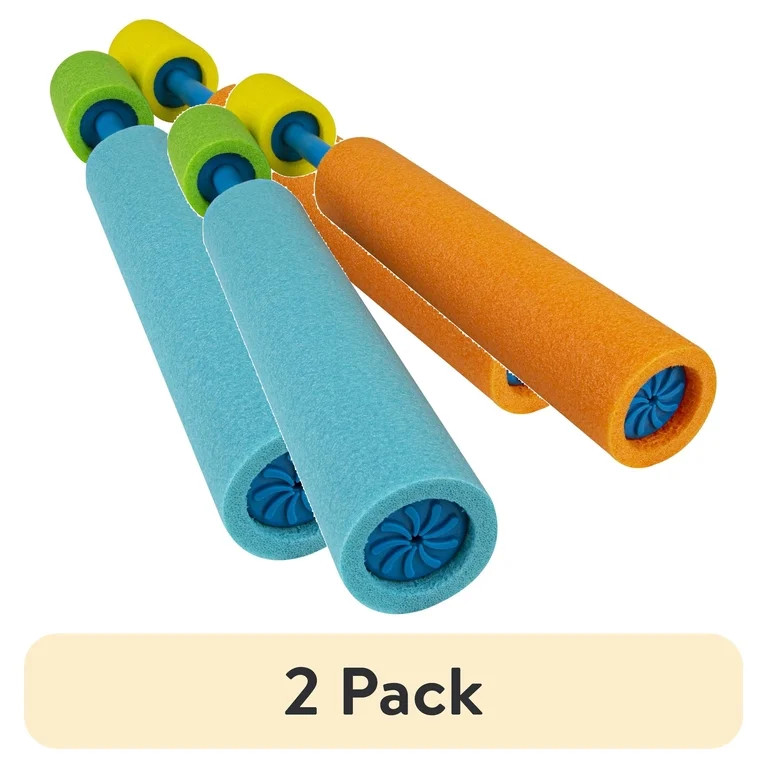 (2 pack) Play Day Max Liquidator Water Blaster Pool Toy, Neon Green-Blue and Yellow-Orange, 2-Pac... | Walmart (US)