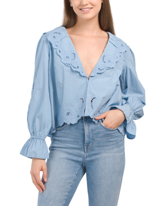 Maisie Cutwork Top | TJ Maxx