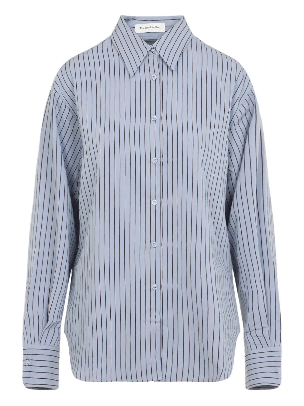 The Frankie Shop striped button-down shirt - Blue | Farfetch Global