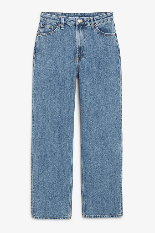 Taiki straight leg cropped jeans | Monki