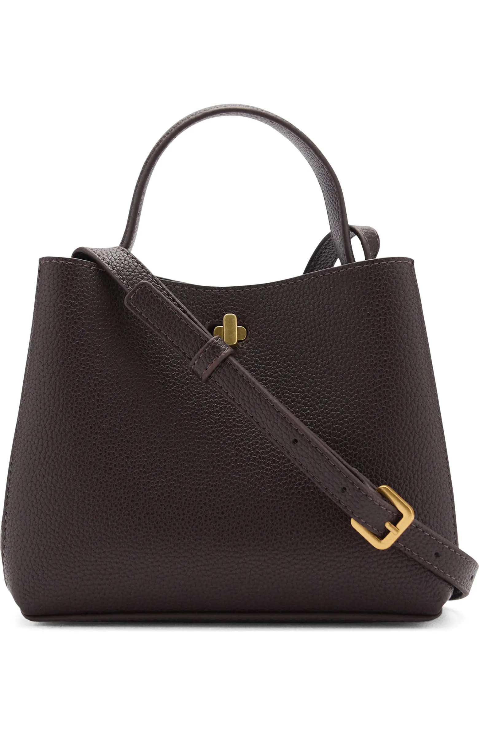 MANGO Mini Faux Leather Top Handle Bag | Nordstrom | Nordstrom