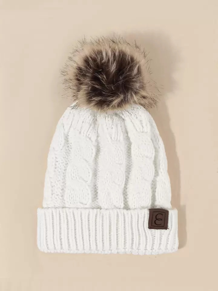 1pc Pom Pom Decor Knit Beanie | SHEIN