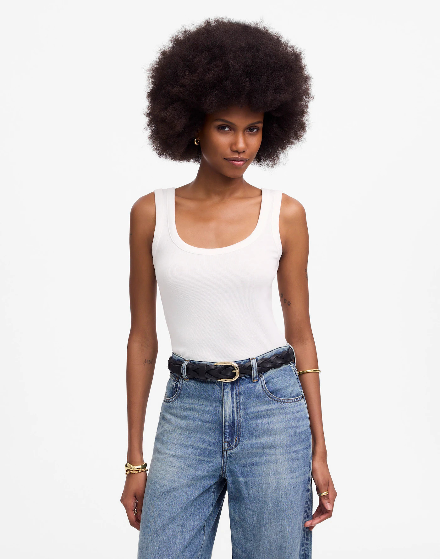 (Re)generative Cotton Ribbed Scoopneck Tank | Madewell | Madewell