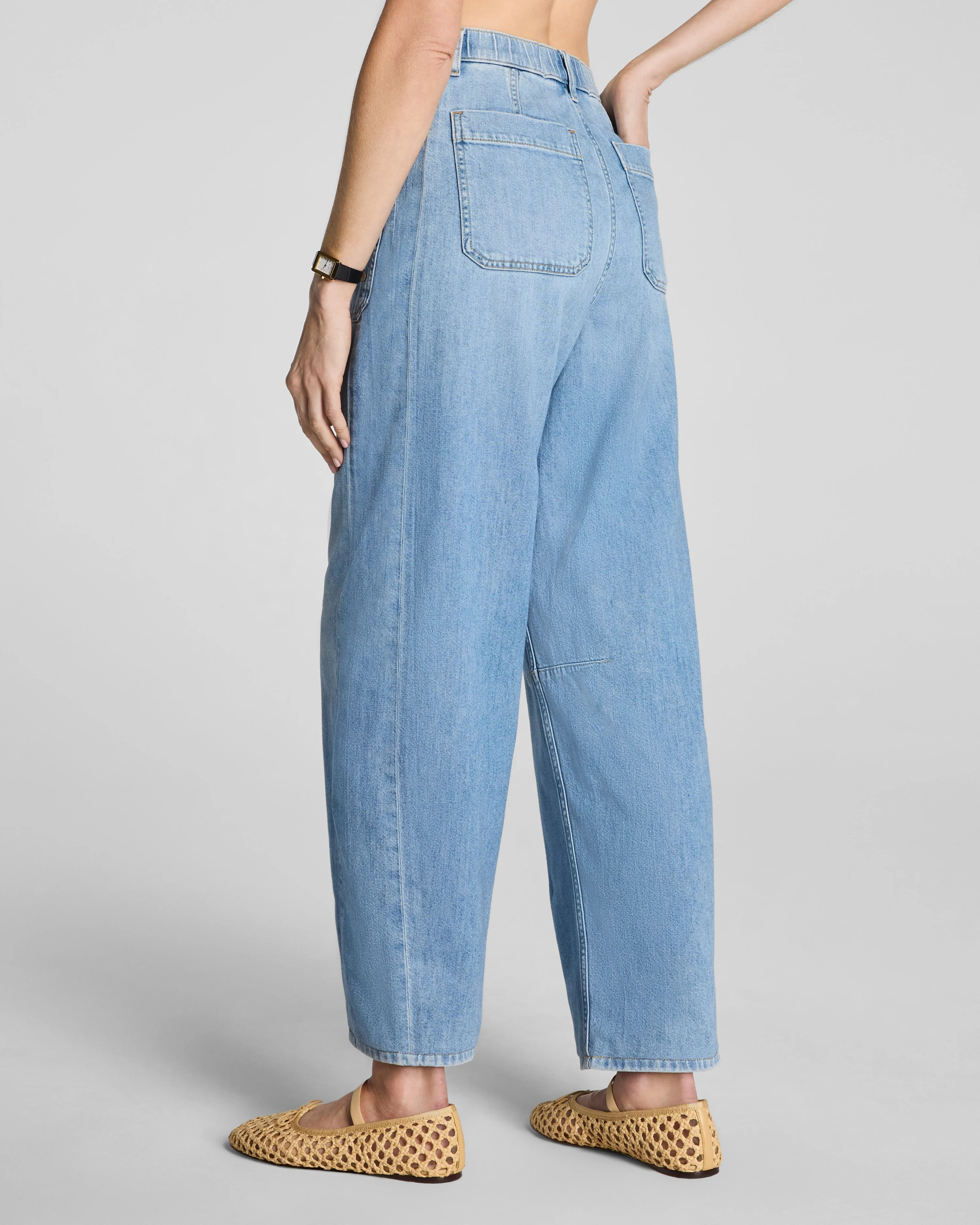 Lightweight Barrel Leg Jeans for Summer | SPANXsupersmooth®  Utility Denim | Spanx