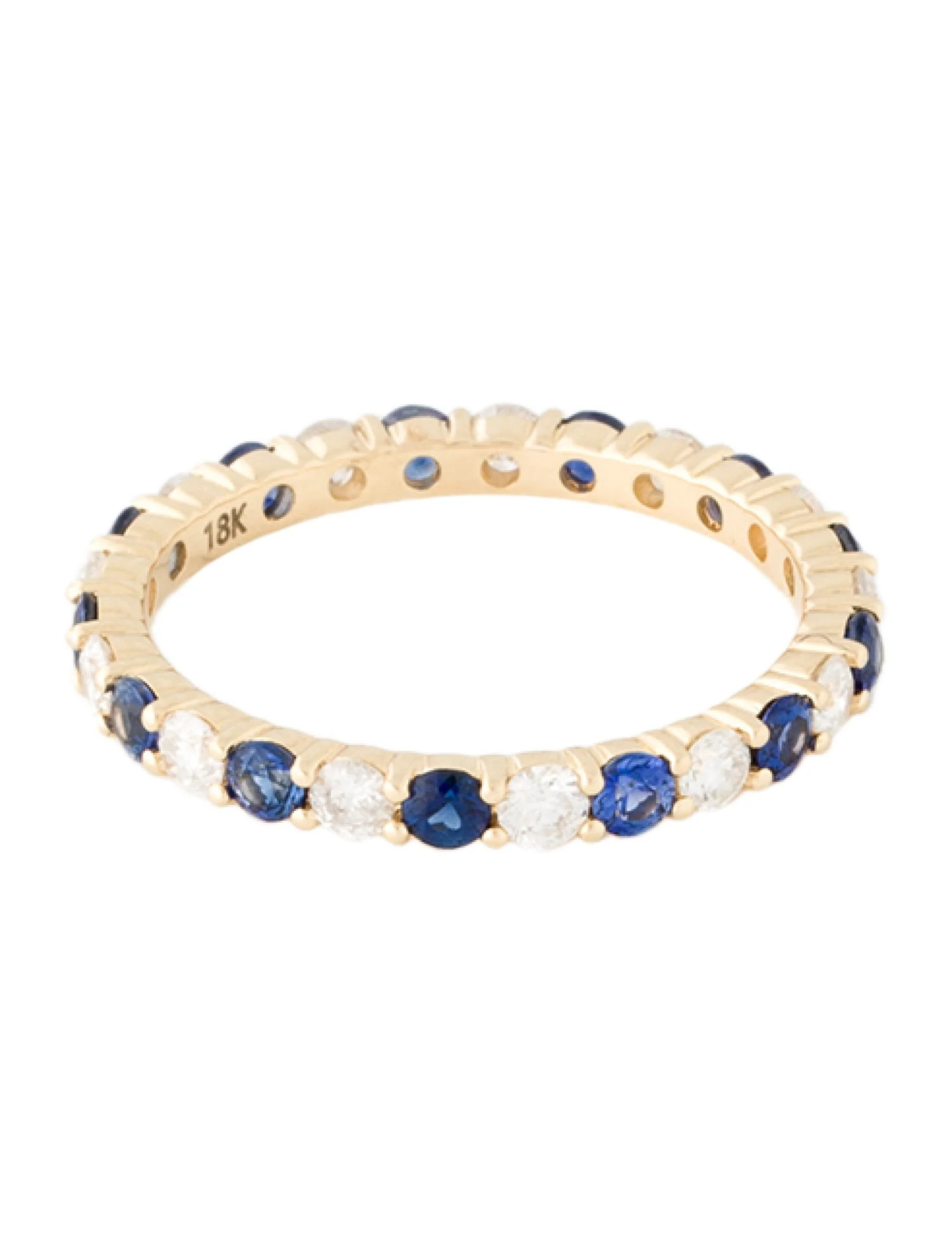 18K Sapphire & Diamond Eternity Band | The RealReal