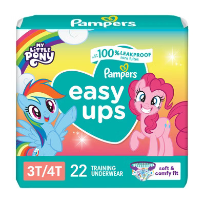 Pampers Easy Ups Girls' My Little Pony Disposable Training Underwear - 3T-4T - 22ct | Target