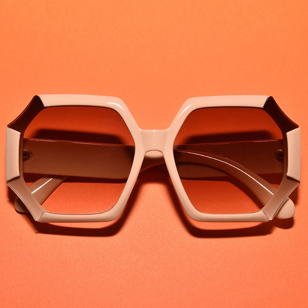 1970s Vintage Style Oversized Sharp Hexagon Oversized Sunglasses | Multiple Colors - Etsy | Etsy (US)
