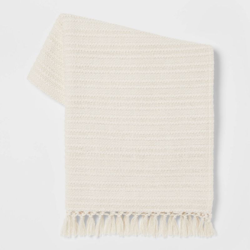 Solid Throw Blanket Ivory - Threshold™ | Target