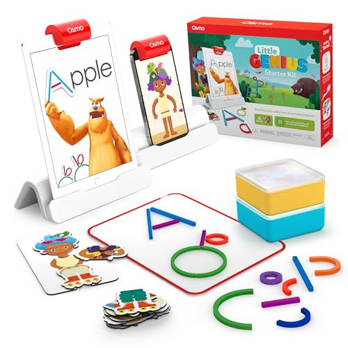 Osmo - Little Genius Starter Kit for iPad & iPhone - 4 Hands-On Learning Games - Ages 3-5 - Problem Solving, Phonics & Creativity (Osmo iPad Base Included), Multicolor | Amazon (US)