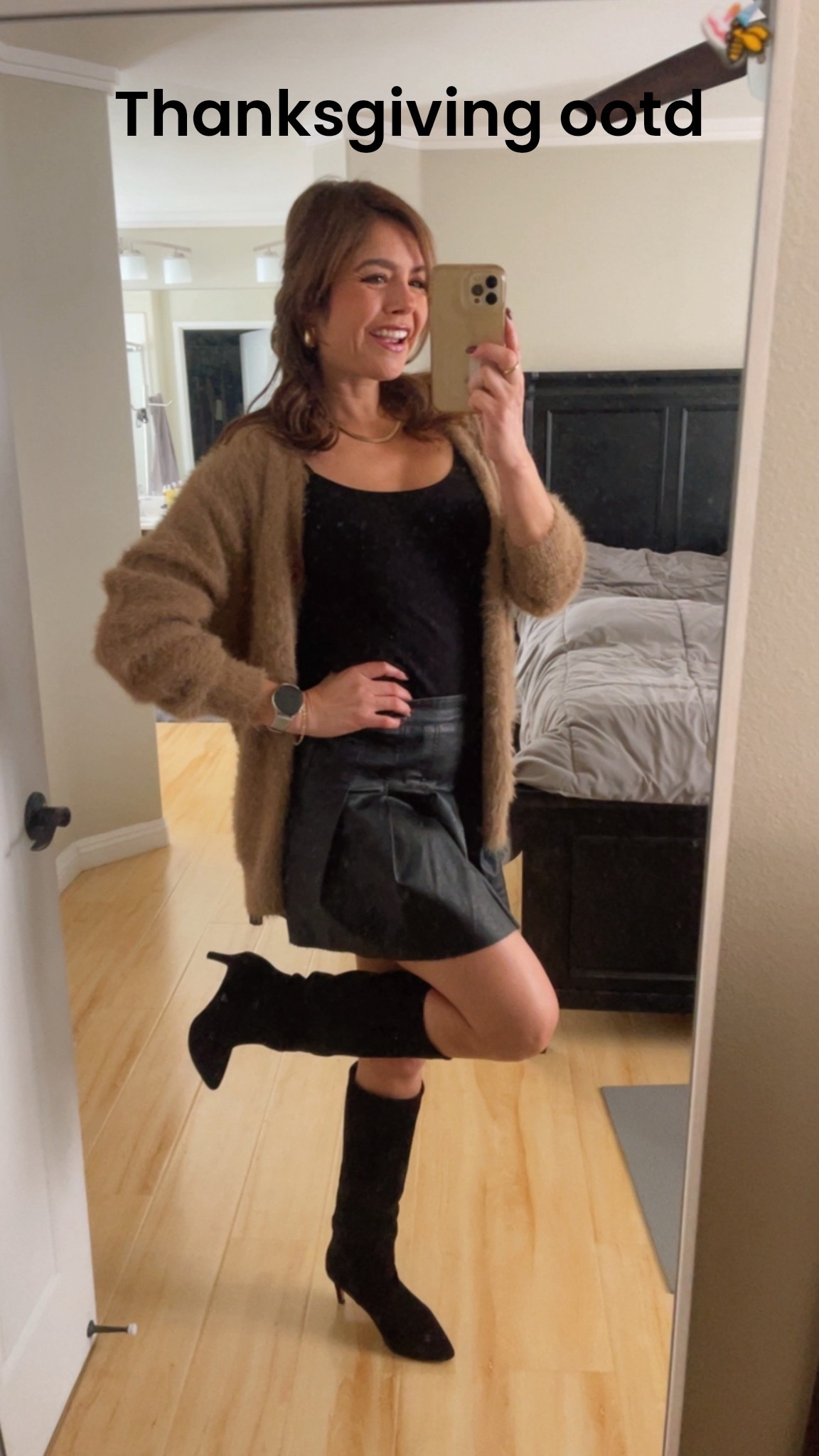 Fuzzy sweater from Amazon 

