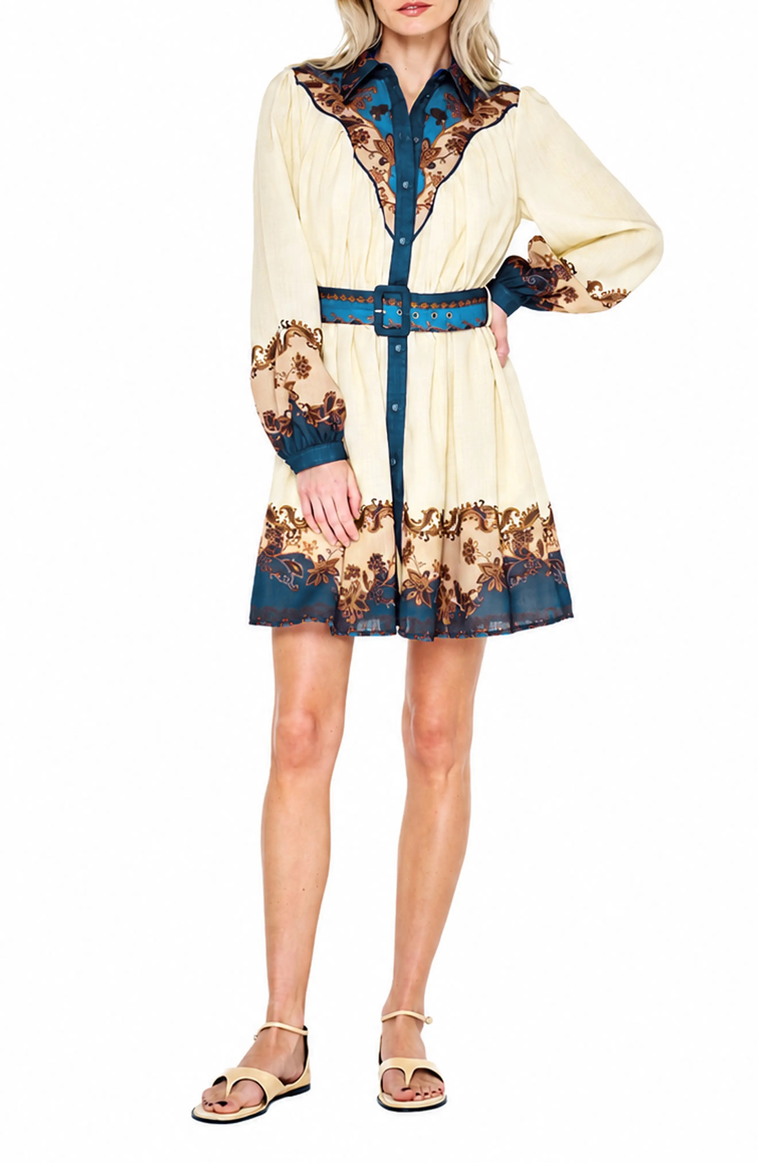 CIEBON Teya Long Sleeve Belted Shirtdress (Women) | Nordstrom | Nordstrom