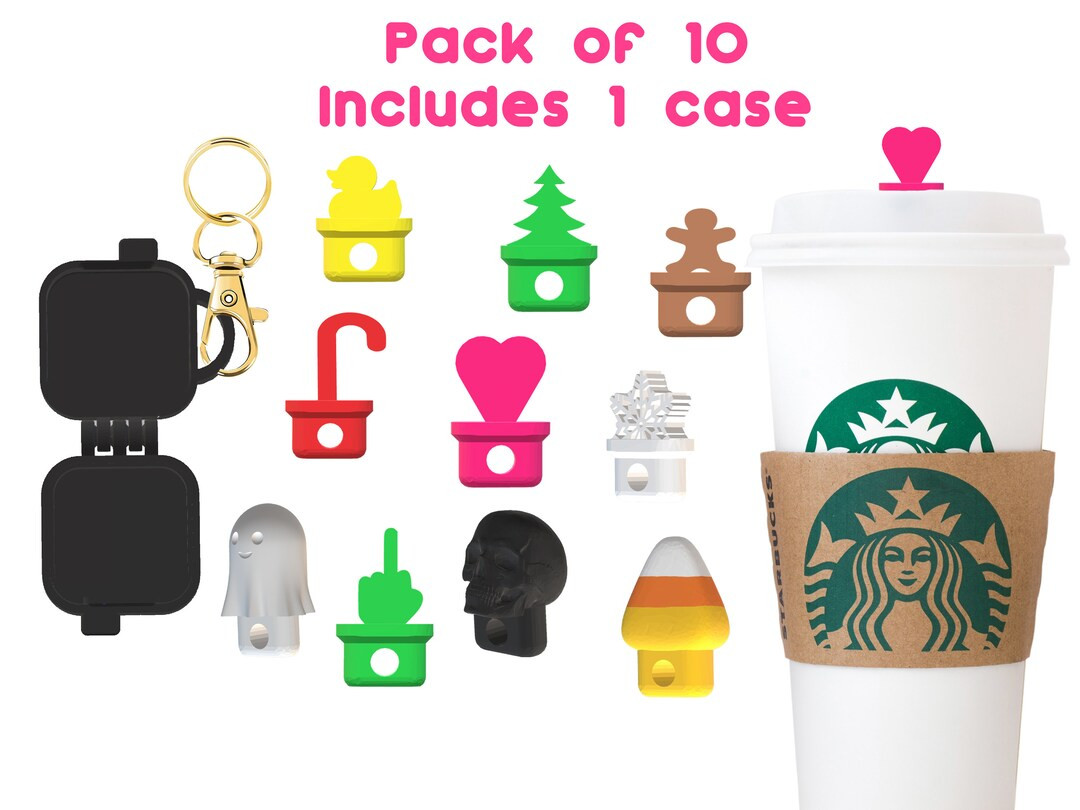 Pack of 10 Starbucks Reusable Coffee Stopper Case With - Etsy | Etsy (US)
