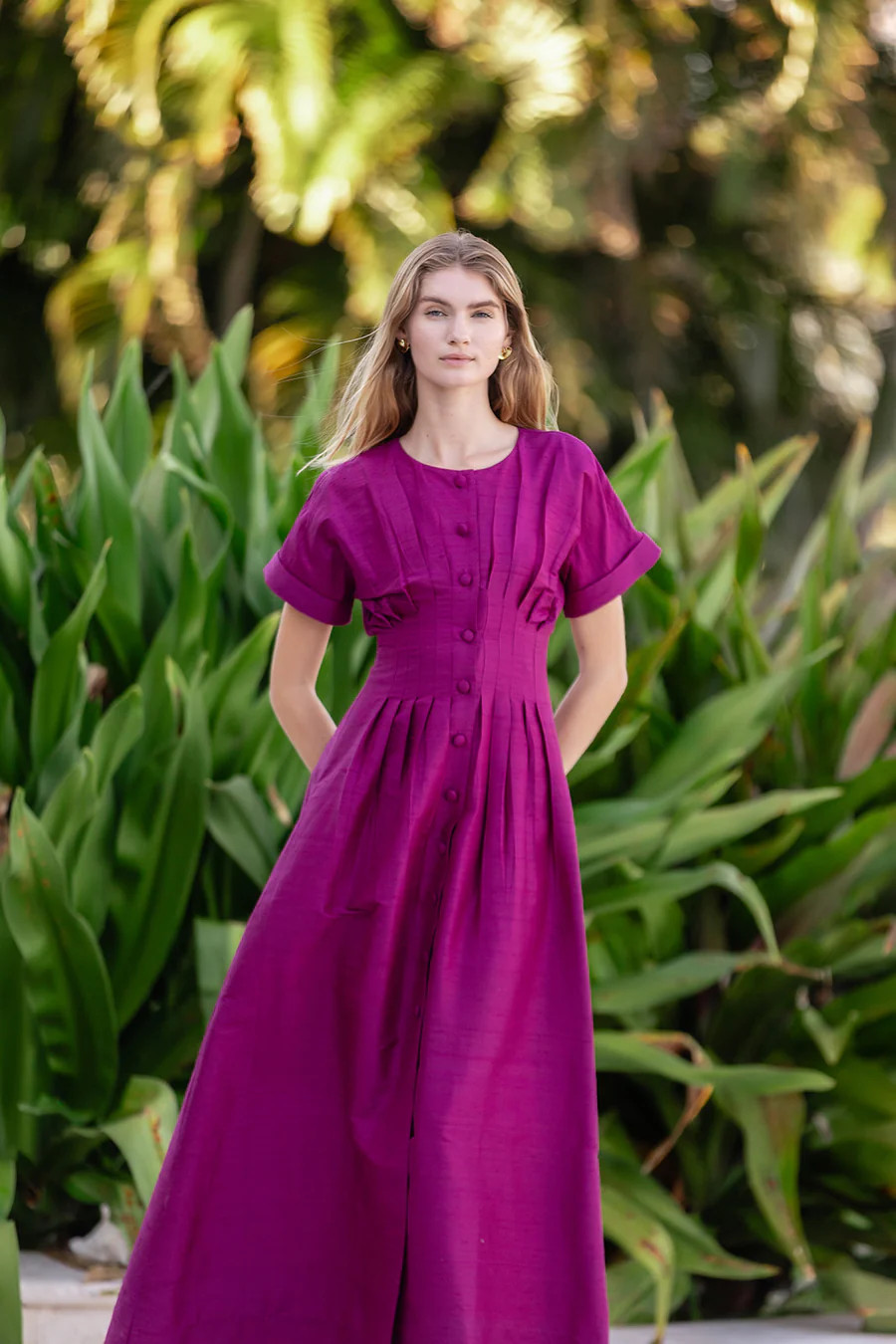 Sabrina Dress- Aubergine | Julia Amory