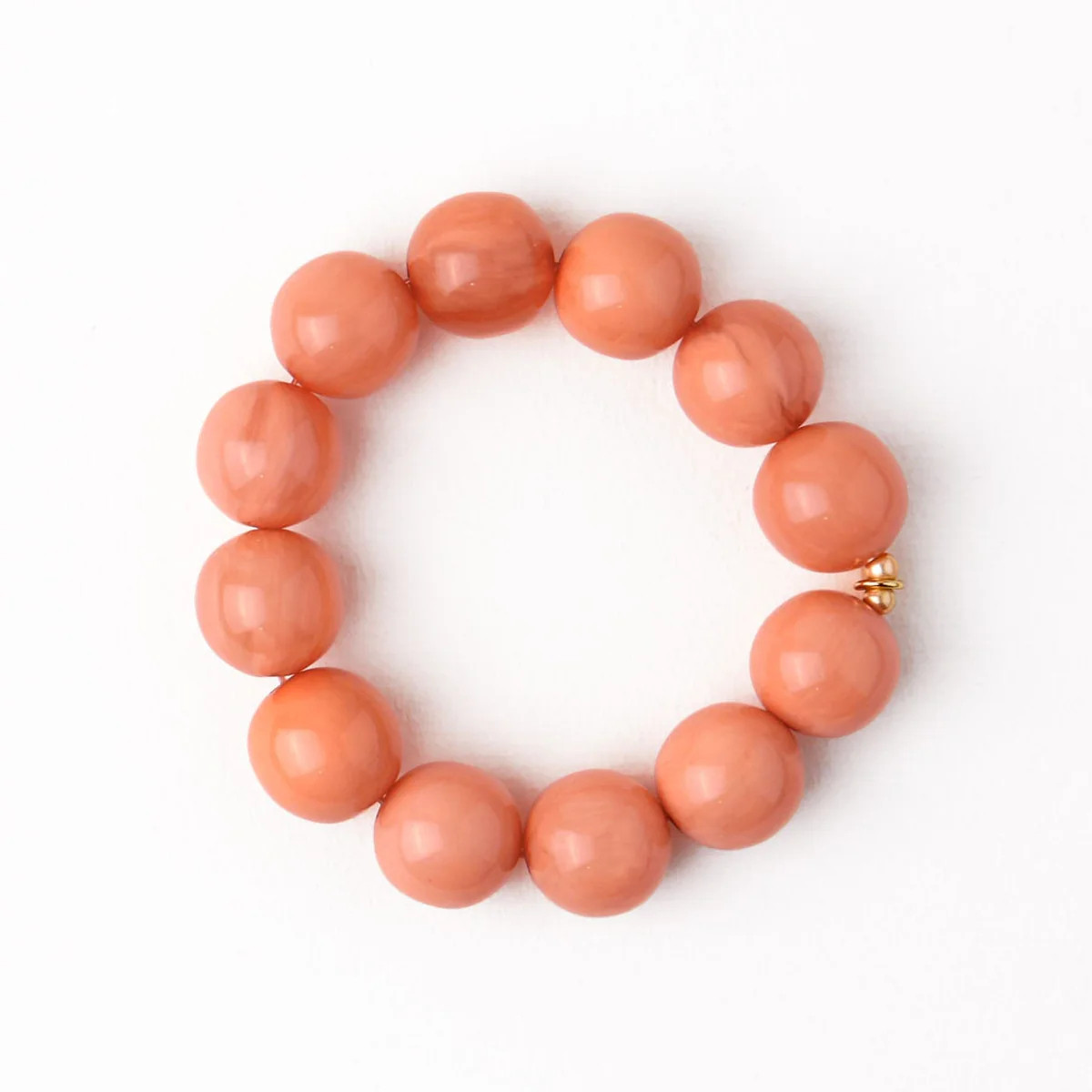 Cece Large Resin Bead Bracelet Coral | INK+ALLOY