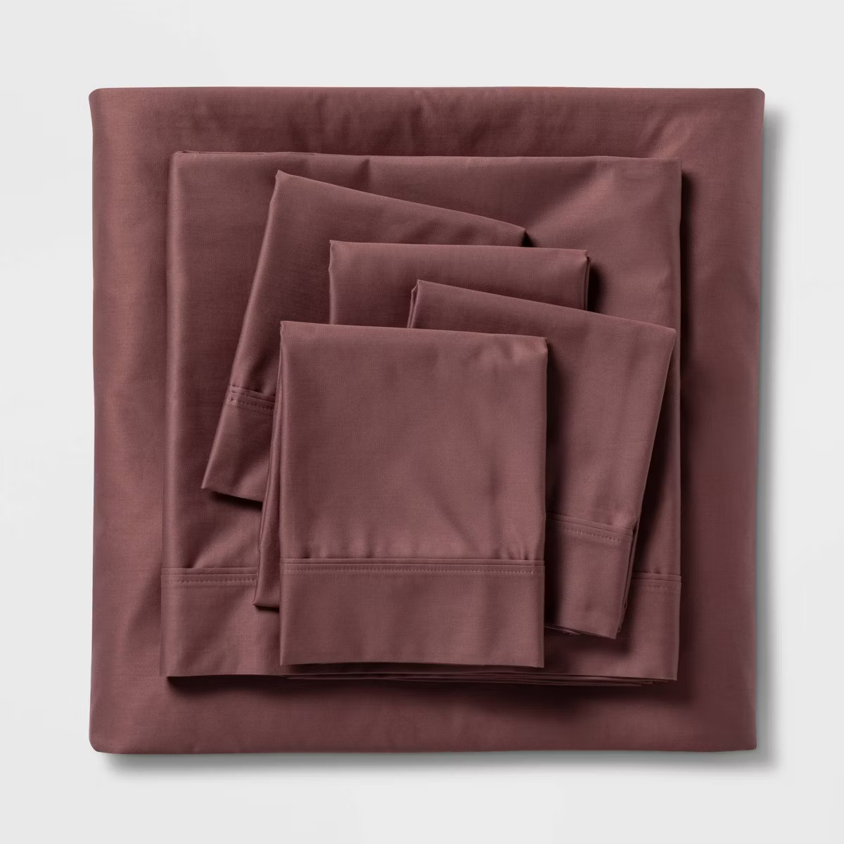 King 6pc 800 Thread Count Solid Sheet Set Mauve - Threshold™: Cotton Sateen, Deep Pocket, OEKO-... | Target